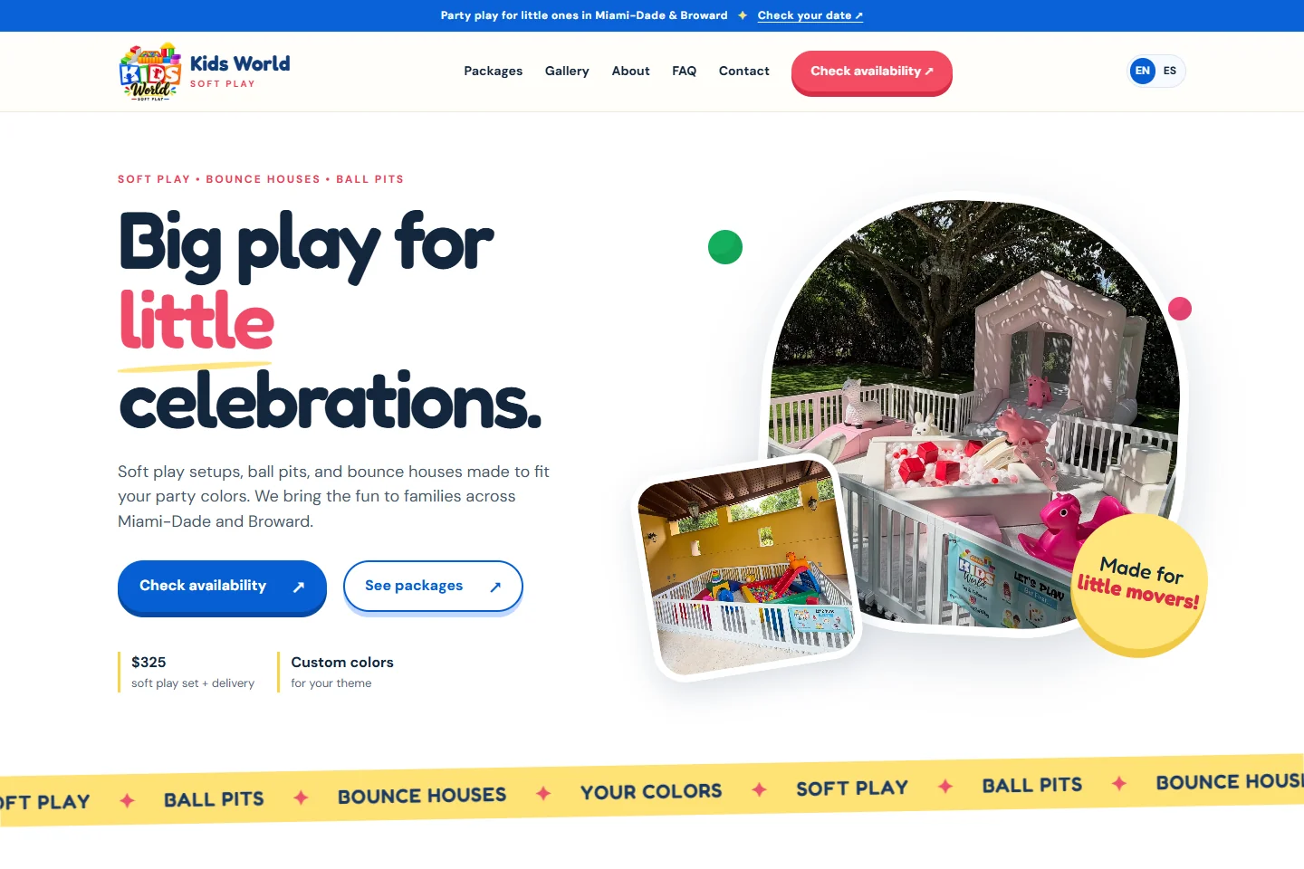 Kids World Soft Play homepage